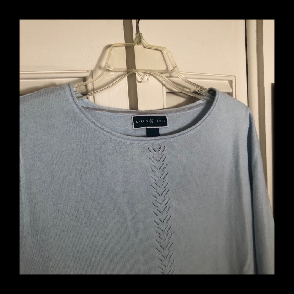 Karen Scott 3/4 Sleeve Soft Sweater